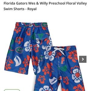 Florida Gators Wes & Willy Preschool Floral Volley Swim Shorts - Royal